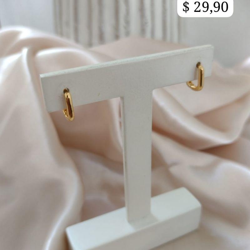 BRINCO ARGOLA RETANGULAR