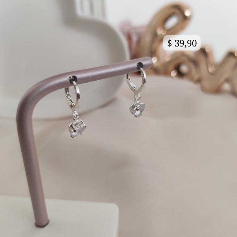 BRINCO ARTICULADOR COM CORAÇÃO G EM ZIRCONIA B. PRATA 925