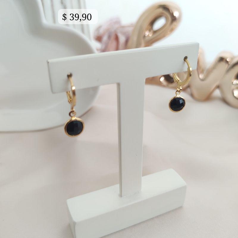 BRINCO ARTICULADOR COM PONTO DE LUZ DE ZIRCONIA PRETA G