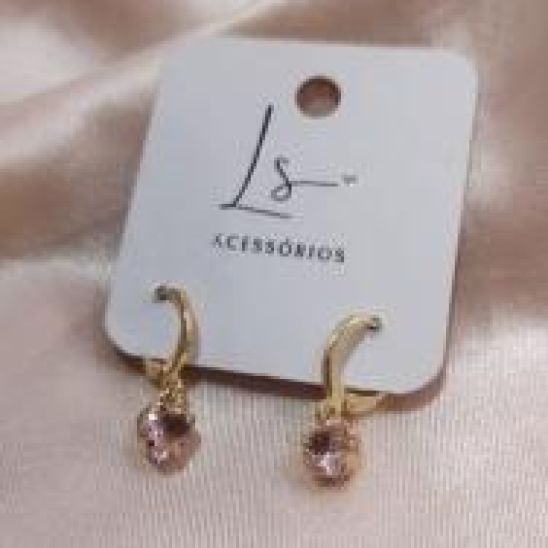 BRINCO ARTICULADOR CORAÇÃO ZIRCONIA ROSA