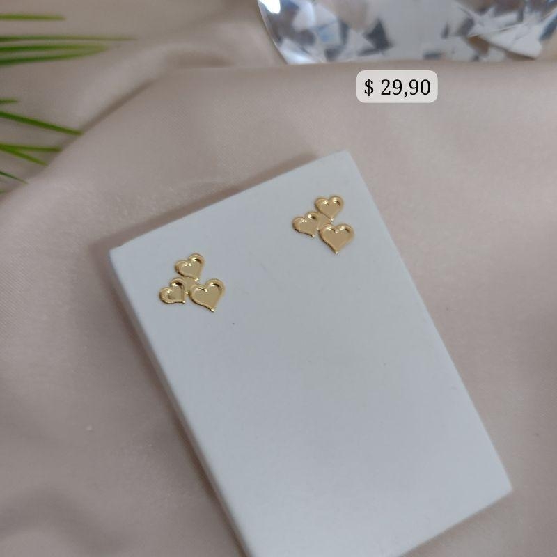 BRINCO COM 3 CORAÇÕES CHAPINHA LISOS