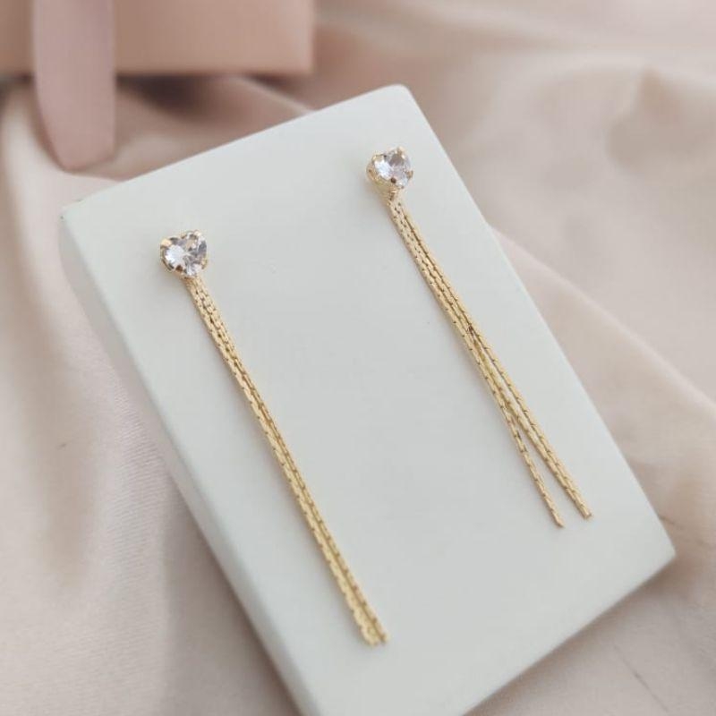 BRINCO CORAÇÃO 5MM COM FRANJA