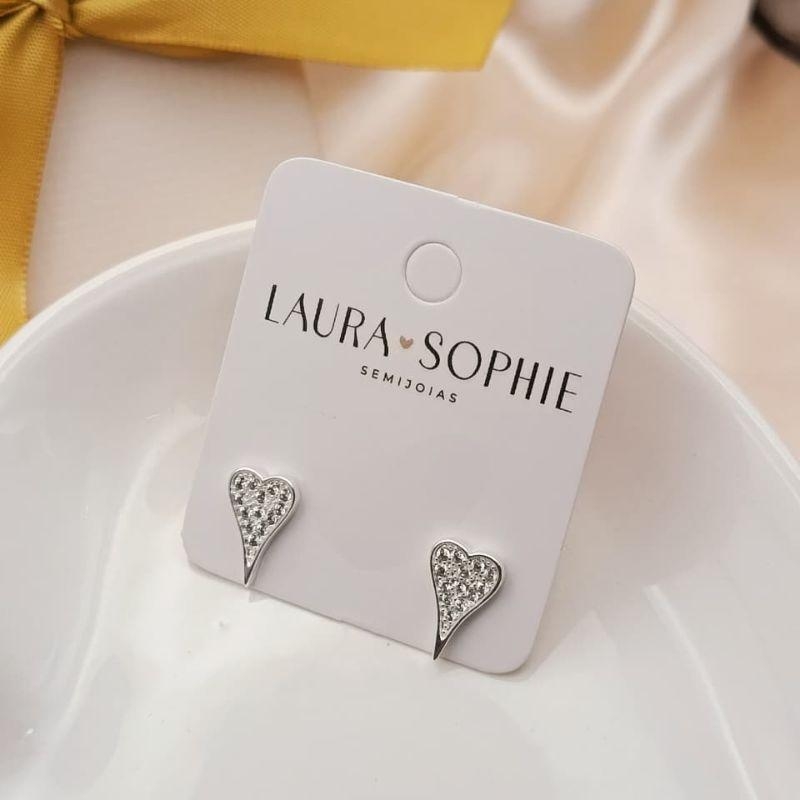 BRINCO CORAÇÃO CRAVEJADO EM MICRO ZIRCONIA PONTUDO