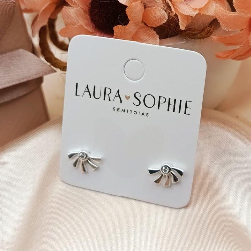 BRINCO EM FORMA DE LEKE COM UMA PEDRA DE ZIRCONIA