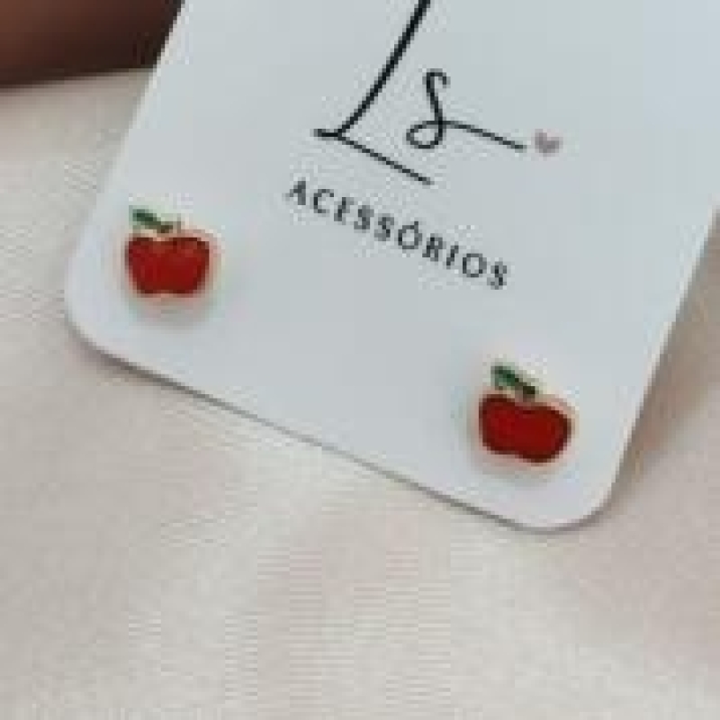 BRINCO INFANTIL MAÇÃ ESMALTADO