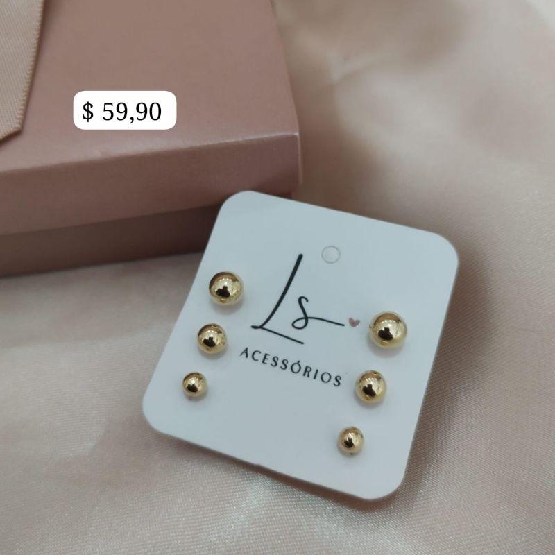 BRINCO TRIO ESFERAS LISAS