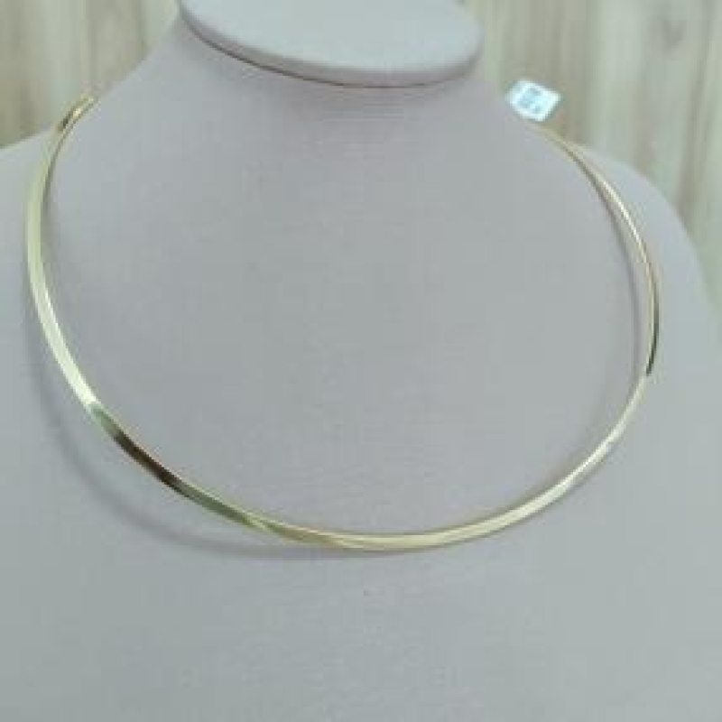 CHOKER ARO CHATADO 3MM