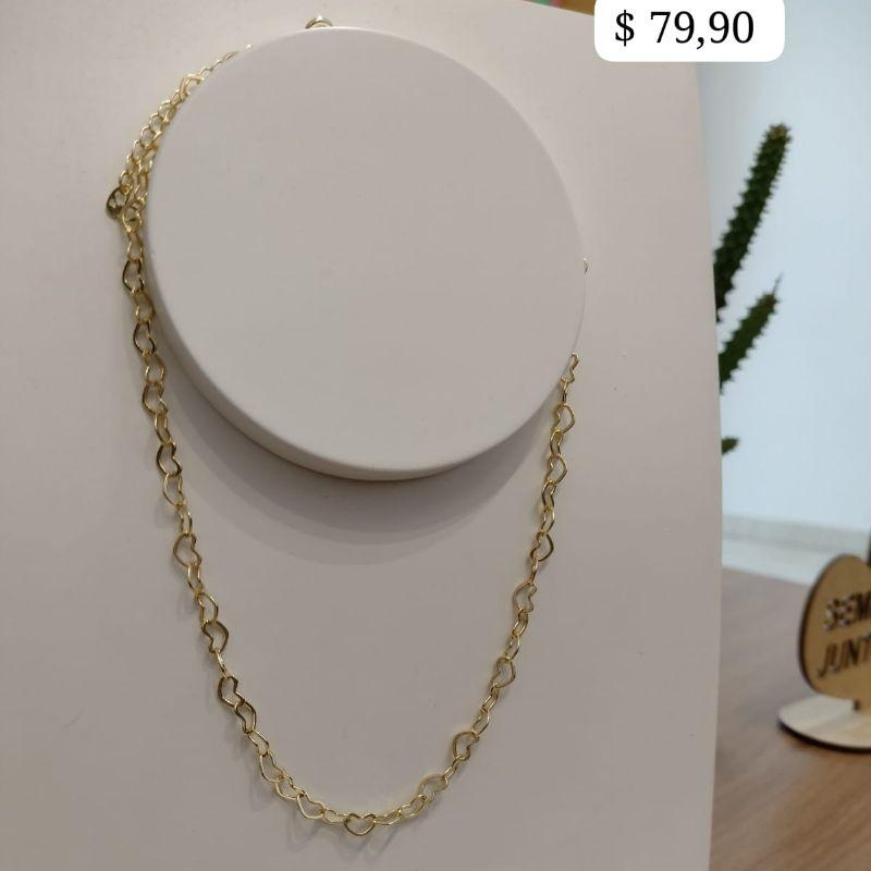 CHOKER CORAÇÃO ENTRELACADOS 6MM