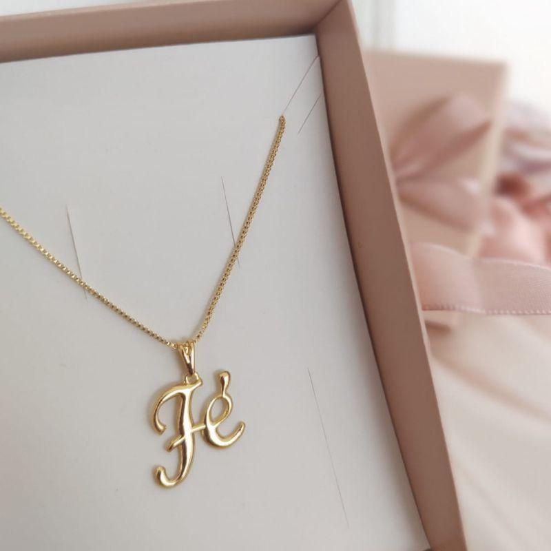 COLAR COM NOME FÉ LISO