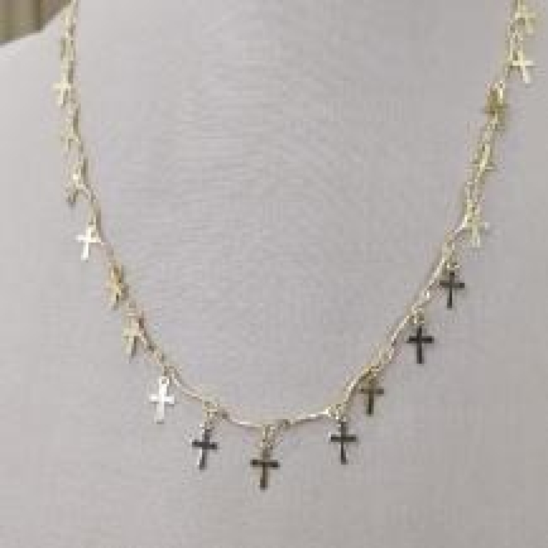 COLAR DE CRUZ LISAS COMPLETO