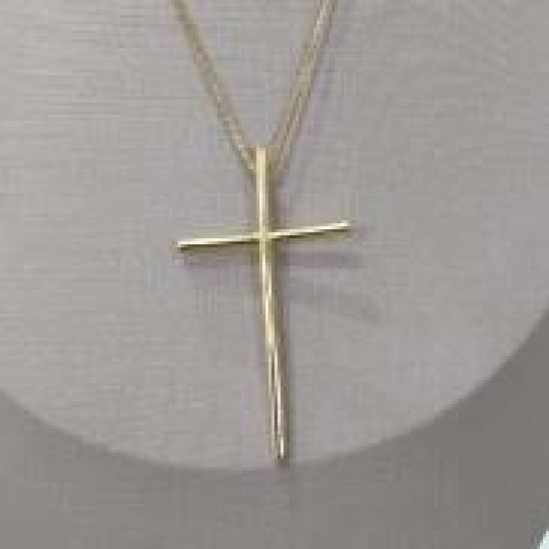 COLAR VENESIANA PINGENTE CRUZ LISA 50MM