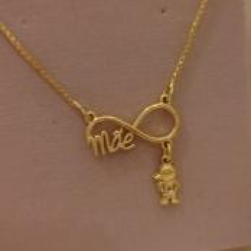 COLAR VENESIANA PINGENTE INFINITO MÃE COM FILHO