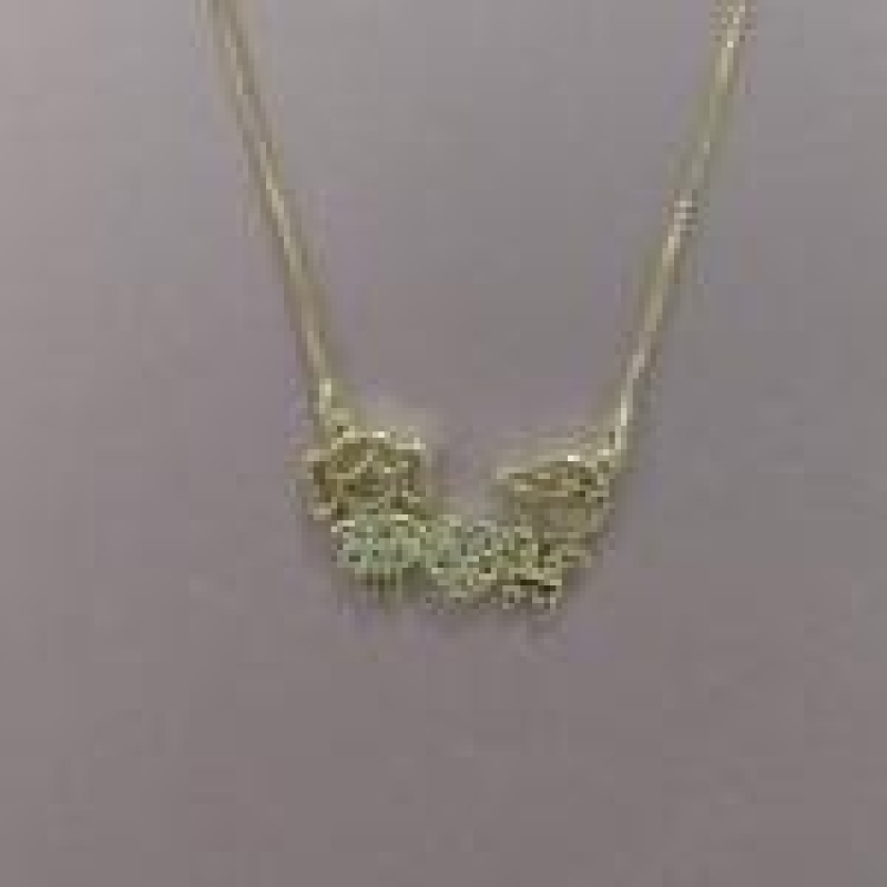 COLAR VENEZIANA CASAL DE FILHOS CRAVEJADO ZIRCONIA