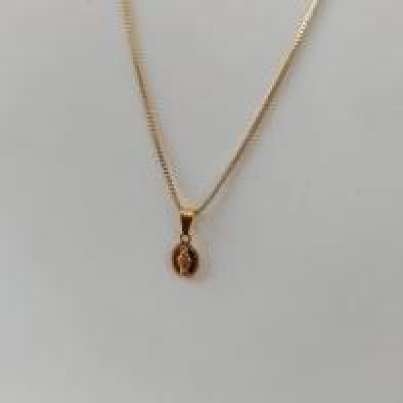 COLAR VENEZIANA PINGENTE OVAL DE NOSSA SENHORA