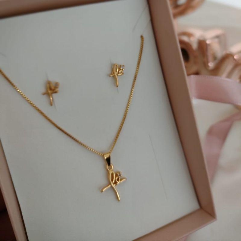 CONJUNTO FÉ COM PONTO DE LUZ ZIRCONIA