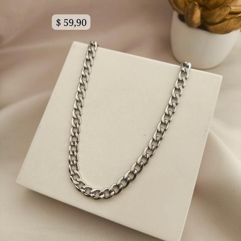 CORRENTE MASCULINA ELO GROUMET EM AÇO M