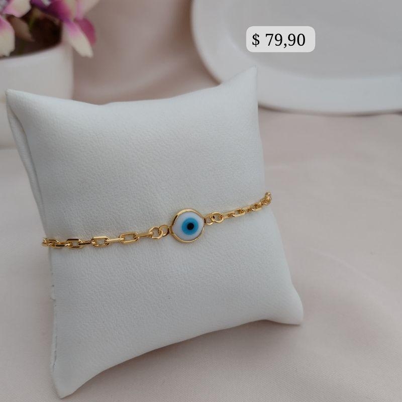 PULSEIRA CARTIER COM OLHO GREGO CLARO