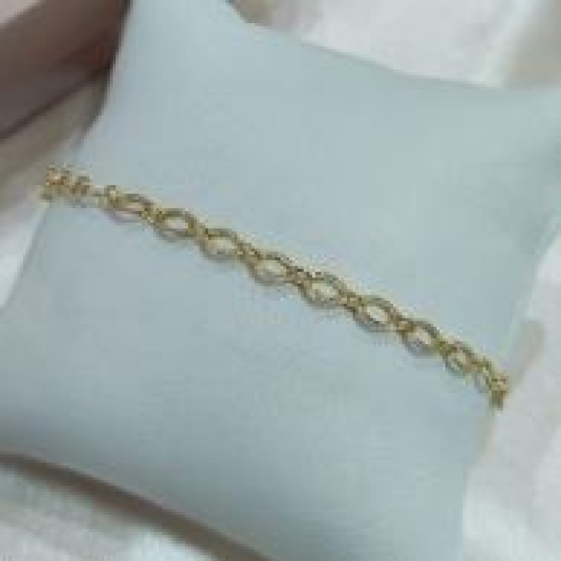 PULSEIRA COM ELOS OVAL CRAQUELADO VAZADO