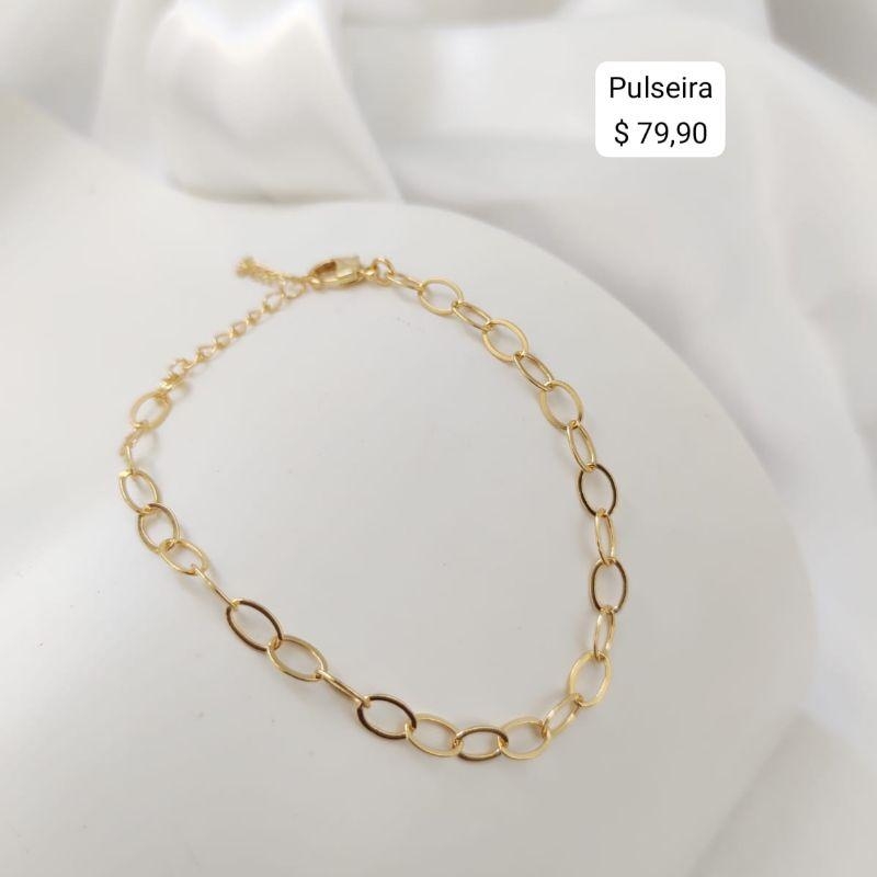PULSEIRA COM ELOS OVAL LISOS