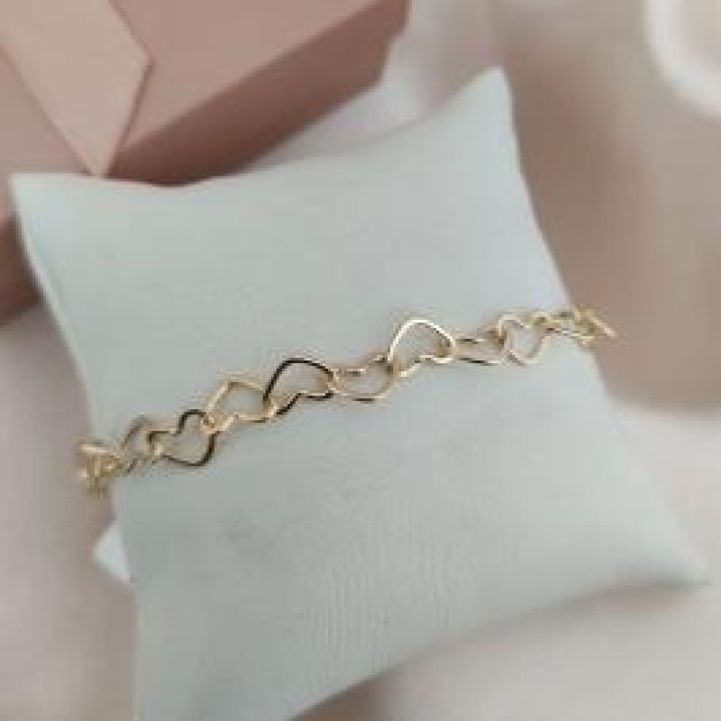 PULSEIRA CORAÇÕES ENTRELAÇADOS 5MM