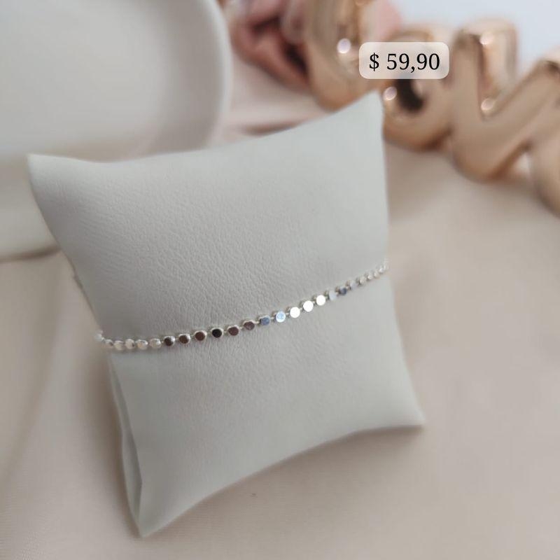 PULSEIRA DE MINI ESFERAS B. PRATA 925