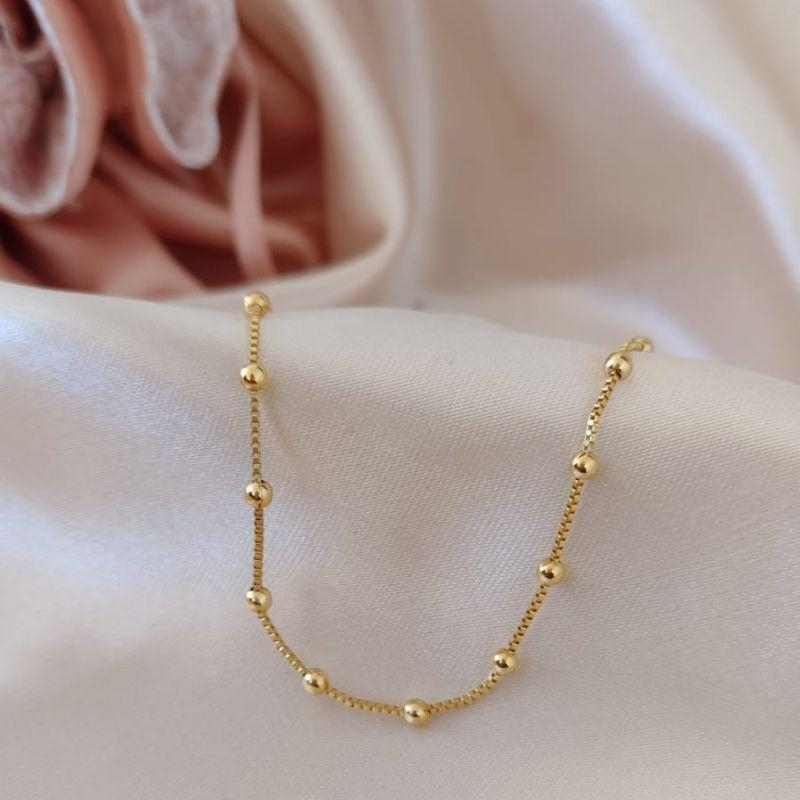 PULSEIRA RABO DE RATO COM MINI ESFERAS