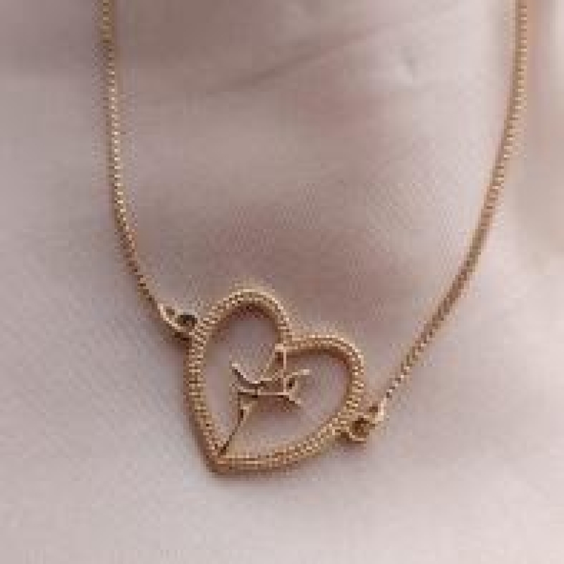 PULSEIRA REGULAVEL VENEZIANA CORAÇÃO VAZADO NOME FÉ