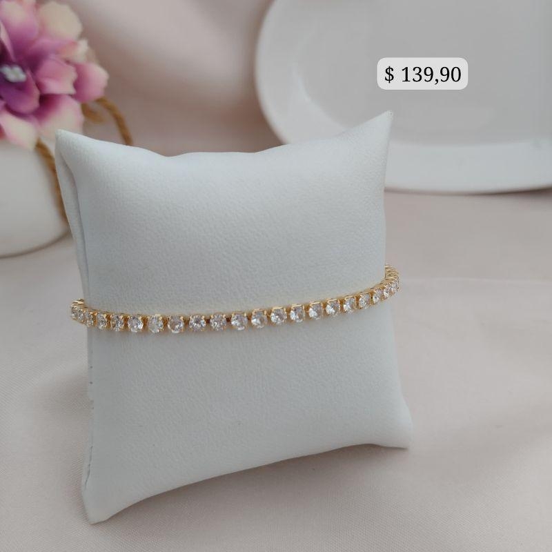 PULSEIRA RIVIEIRA REGULAVEL COM PEDRAS DE ZIRCONIA