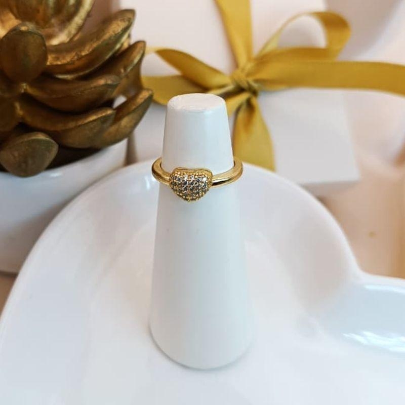 ANEL CORAÇÃO CRAVEJADO EM MICRO ZIRCONIA