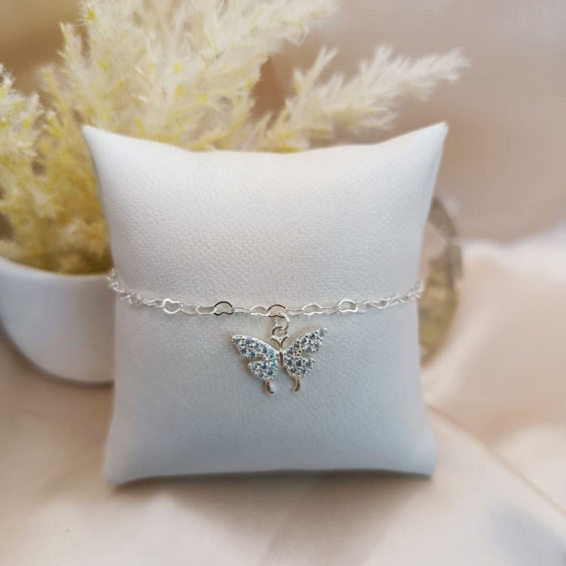 PULSEIRA BORBOLETA CRAVEJADA EM MICRO ZIRCONIA