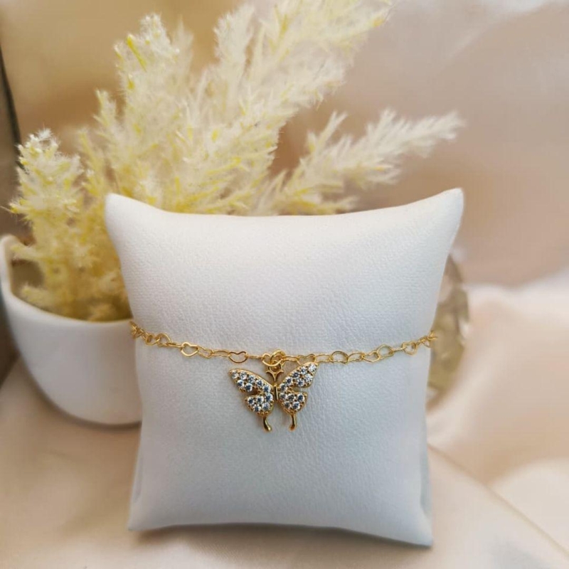 PULSEIRA BORBOLETA CRAVEJADA EM MICRO ZIRCONIA