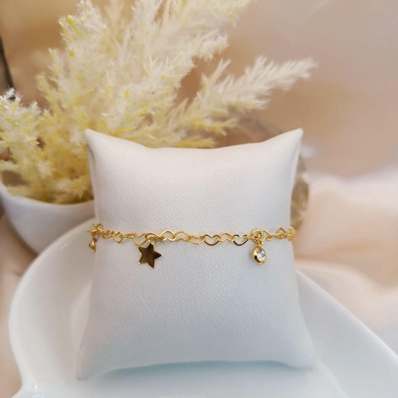 PULSEIRA COM ESTRELAS E PONTOS DE LUZ PENDURADSOS