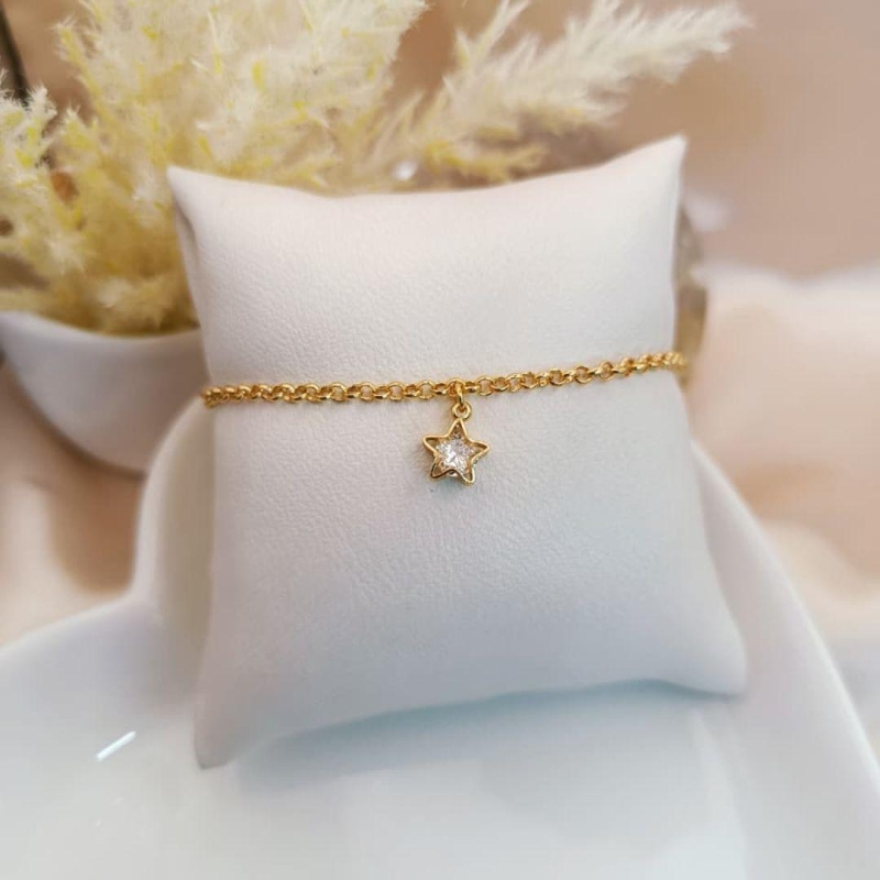 PULSEIRA COM ESTRLA PEDRA DE ZIRCONIA