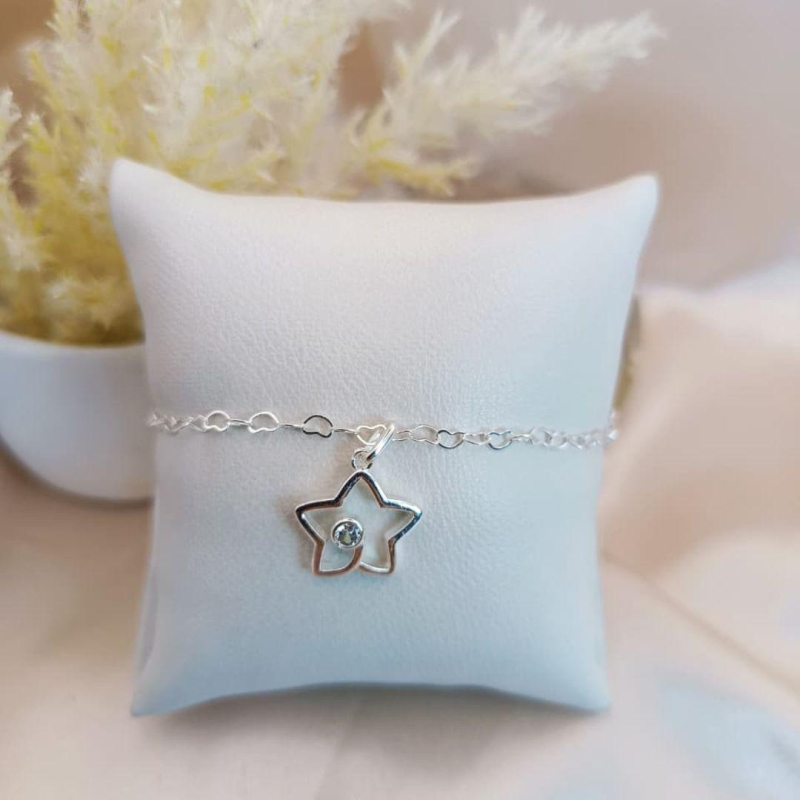 PULSEIRA ESTRELA COM PONTO DE LUZ