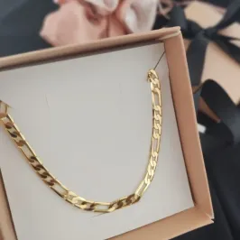 CORRENTE MASCULINA 70CM ELO 3 POR 1 FECHO GAVETA 5mm CORRENTE MASCULINA 70CM ELO 3 POR 1 FECHO GAVETA 5mm