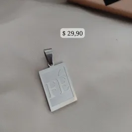 PINGENTE MASCULINO NOME FE EM AÇO PINGENTE MASCULINO NOME FE EM AÇO