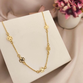 CHOKER COM TREVOS DE 4 FOLHAS VAZADOS CHOKER COM TREVOS DE 4 FOLHAS VAZADOS