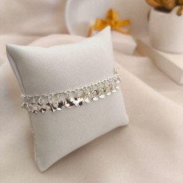 PULSEIRA CHEIA DE PLACAS REDONDAS TORCIDAS PULSEIRA CHEIA DE PLACAS REDONDAS TORCIDAS