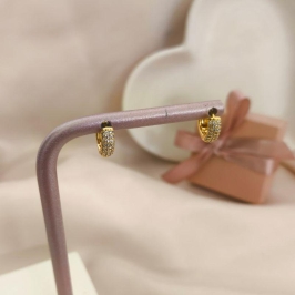 ARGOLA PEQUENA COM 4 FILAS DE ZIRCONIA ARGOLA PEQUENA COM 4 FILAS DE ZIRCONIA