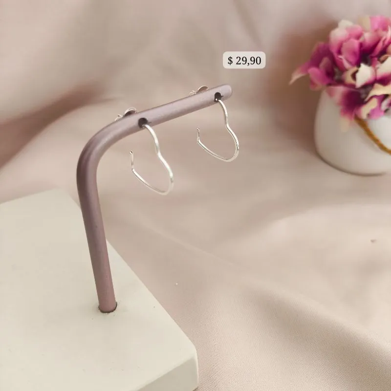 ARGOLA DE CORAÇÃO FINA LISA TAM. M