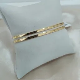 BRACELETE LISO CHATADO DUPLO BRACELETE LISO CHATADO DUPLO