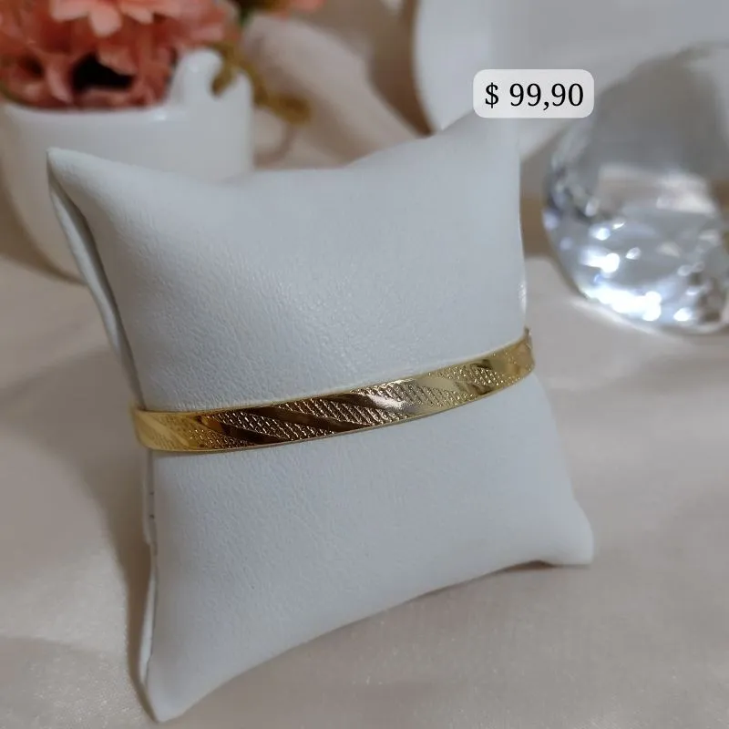 BRACELETE TODO FOSCO REGULAVEL COM LISTRAS LISAS