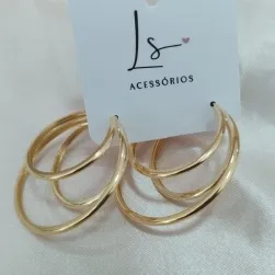 BRINCO ARGOLA 3 EM 1 LISA BRINCO ARGOLA 3 EM 1 LISA