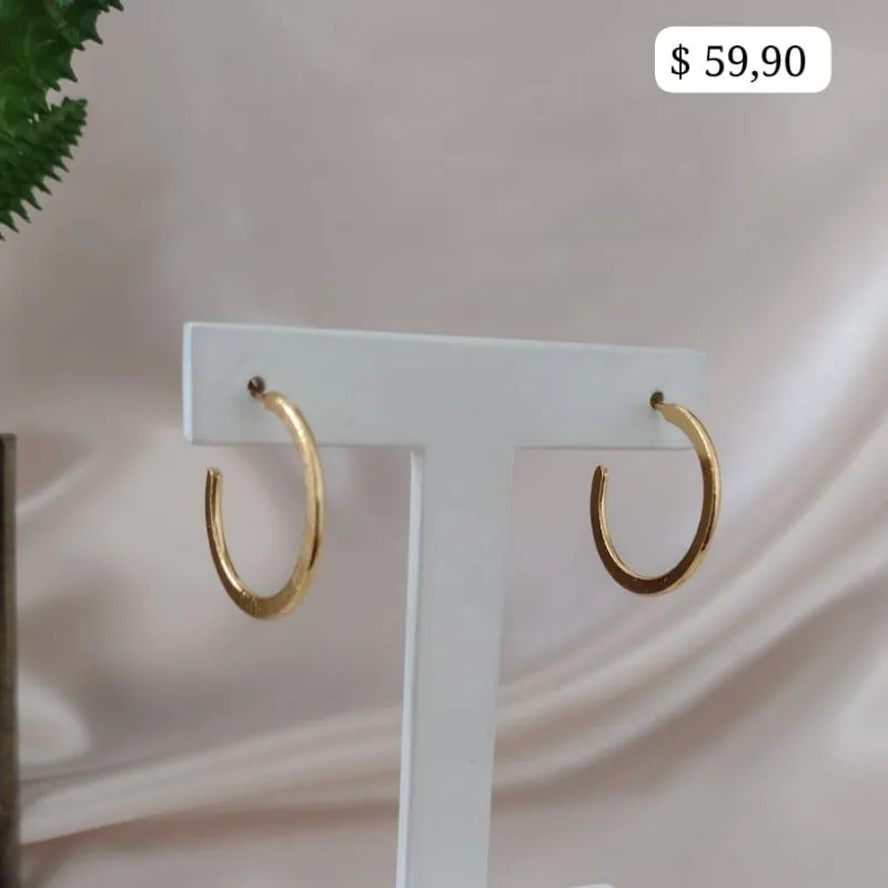 BRINCO ARGOLA CHATADA 23MM