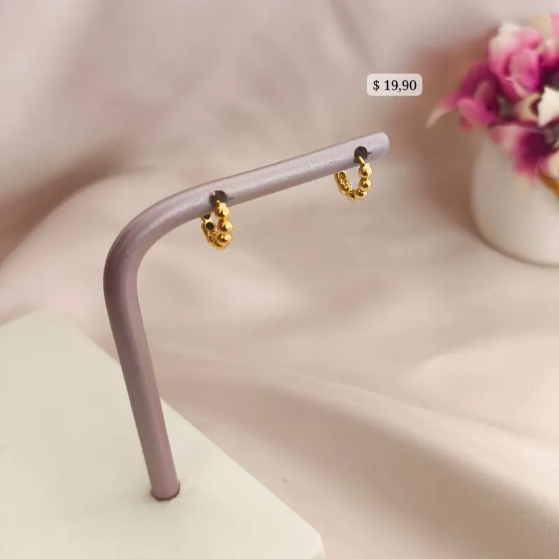 BRINCO ARGOLA COM MINI ESFERAS BRINCO ARGOLA COM MINI ESFERAS