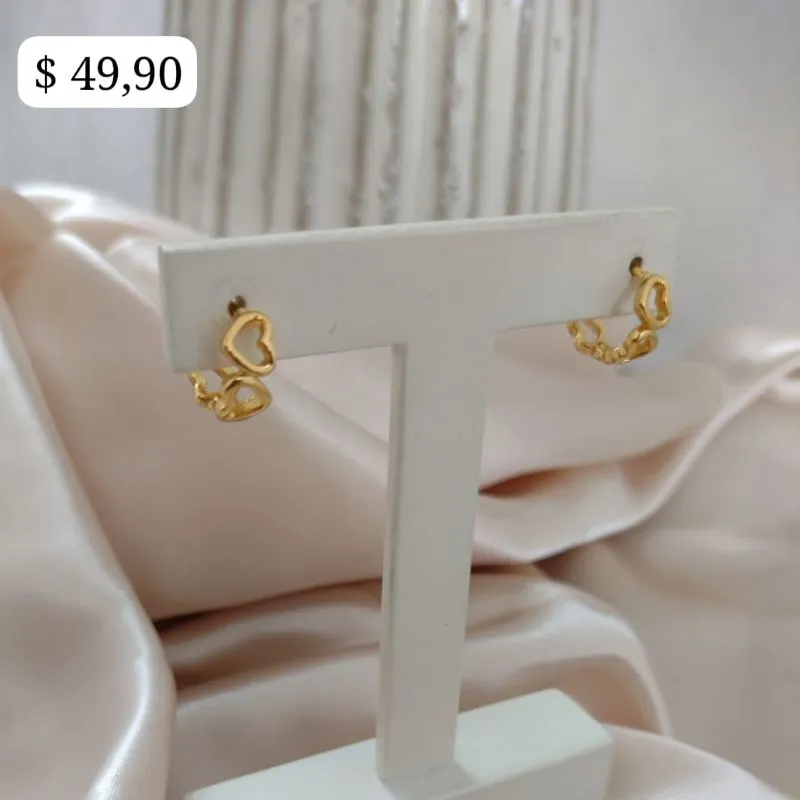 BRINCO ARGOLA DE CORAÇÃO VAZADO BRINCO ARGOLA DE CORAÇÃO VAZADO