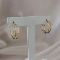 BRINCO ARGOLA DUPLA LISA 18MM