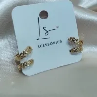 BRINCO ARGOLA DUPLA TRANÇADA BRINCO ARGOLA DUPLA TRANÇADA