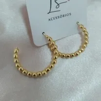 BRINCO ARGOLA ESFERA LISA 28MM