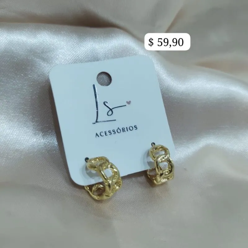 BRINCO ARGOLA ESTILO CORRENTE